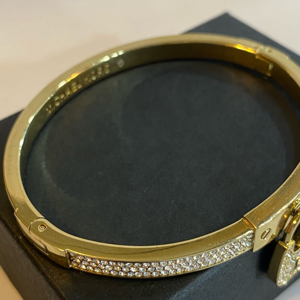 Michael Kors Gold and Crystal Locket Bracelet - Picture 2 of 8